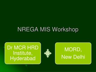 NREGA MIS Workshop