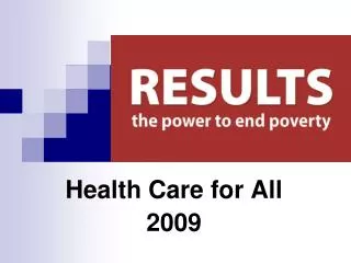 Health Care for All 2009