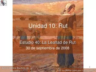 Unidad 10: Rut
