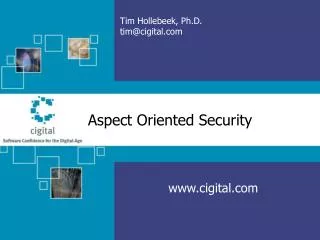 Aspect Oriented Security