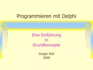 Programmieren mit Delphi