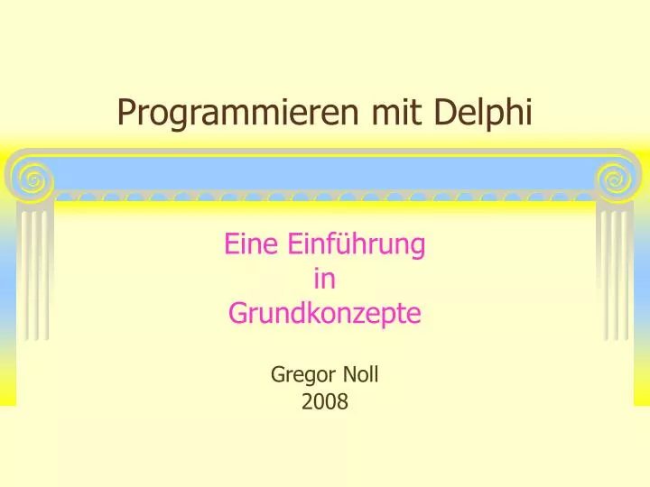 programmieren mit delphi