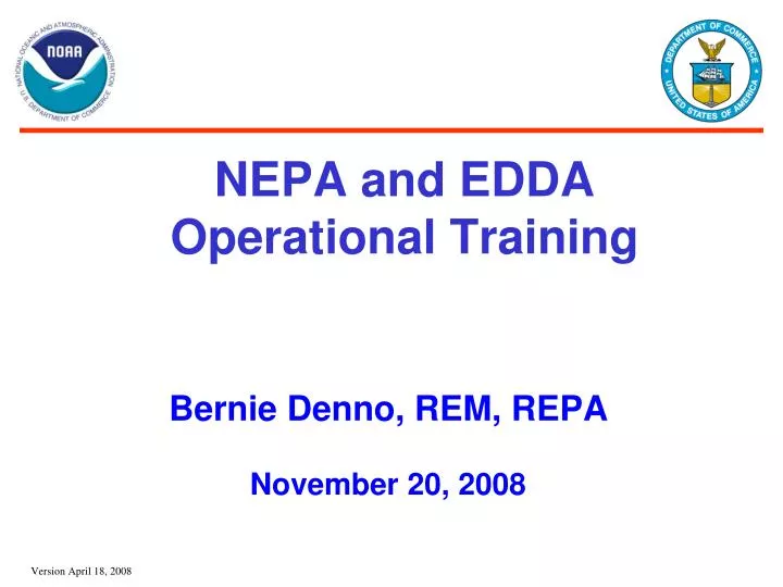 nepa and edda operational training
