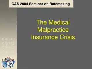CAS 2004 Seminar on Ratemaking