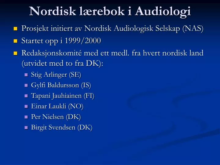 nordisk l rebok i audiologi