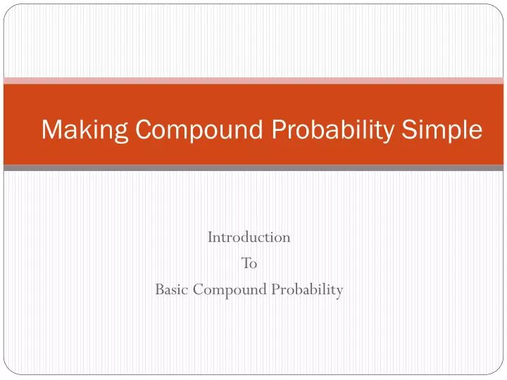 making compound probability simple