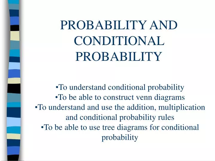 probability and conditional probability