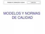 MODELOS Y NORMAS DE CALIDAD - slide 1