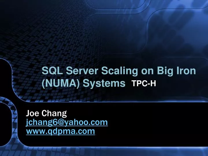 sql server scaling on big iron numa systems
