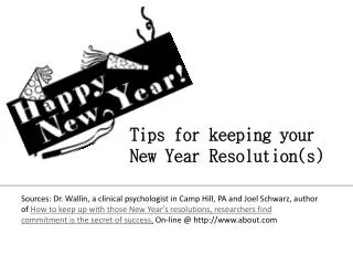 Tips for keeping your New Year Resolution(s)