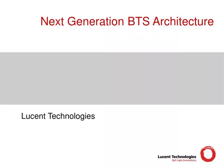next generation bts architecture