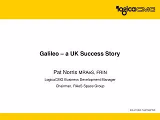 Galileo – a UK Success Story