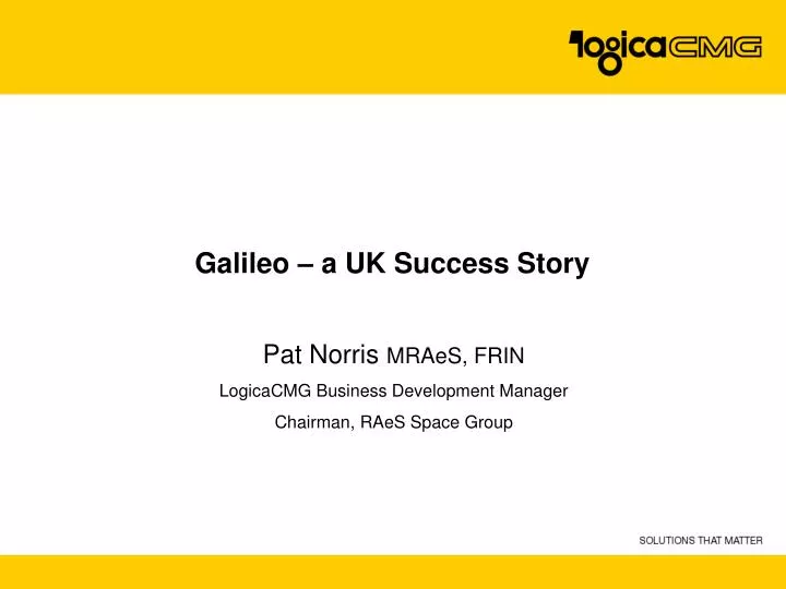 galileo a uk success story