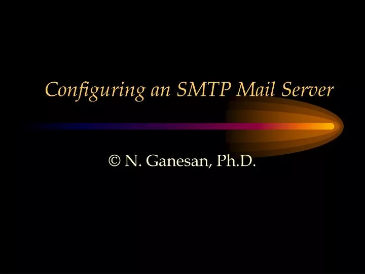 configuring an smtp mail server