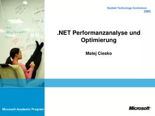.NET Performanzanalyse und Optimierung Matej Ciesko