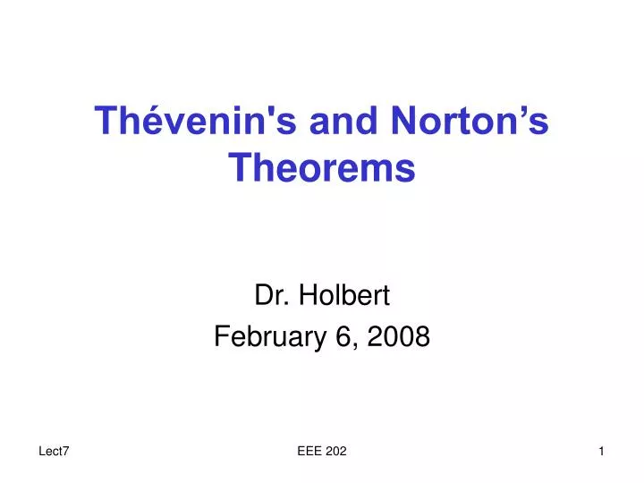 th venin s and norton s theorems