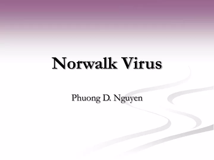 norwalk virus