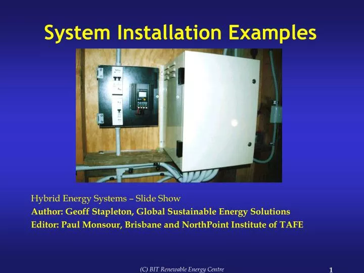 system installation examples
