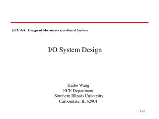 ECE 424 Design of Microprocessor-Based Systems