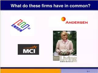 What do these firms have in common?