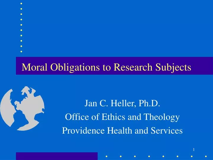 moral obligations to research subjects