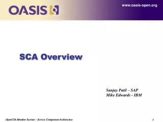 SCA Overview