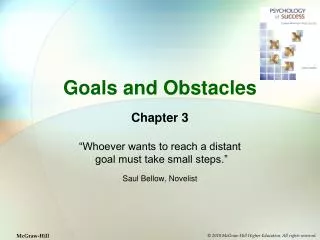 Goals and Obstacles