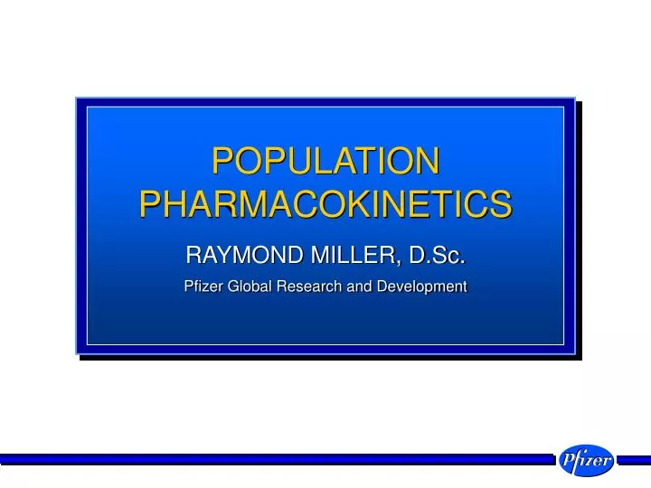 population pharmacokinetics