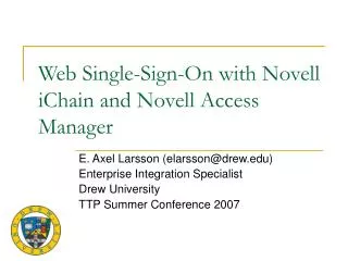 Web Single-Sign-On with Novell iChain and Novell Access Manager