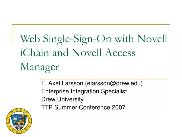 web single sign on with novell ichain and novell access manager