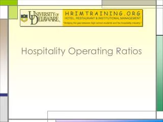 Hospitality Operating Ratios