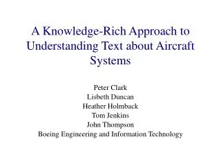 A Knowledge-Rich Approach to Understanding Text about Aircraft Systems
