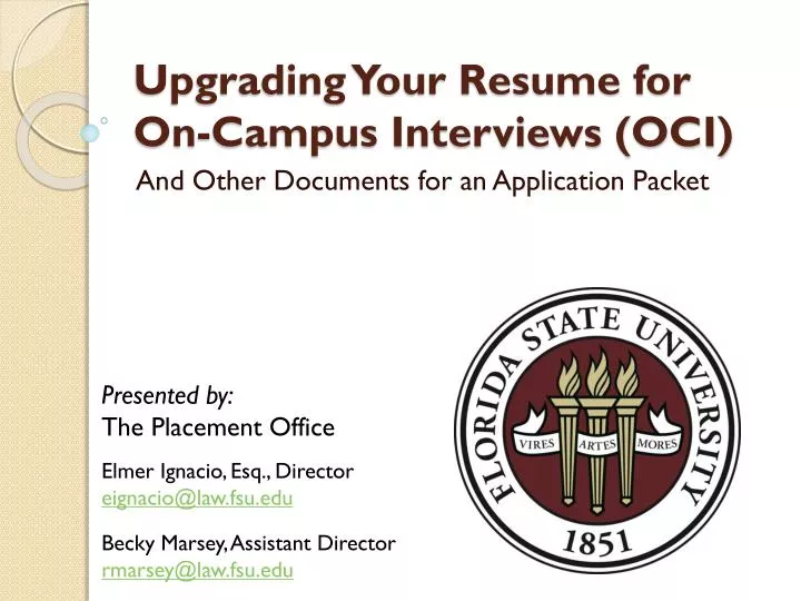 upgrading your resume for on campus interviews oci