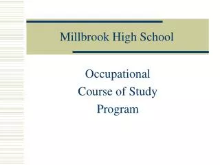 Millbrook High School