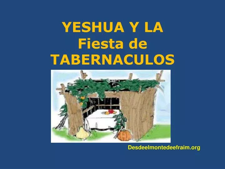 yeshua y la fiesta de tabernaculos