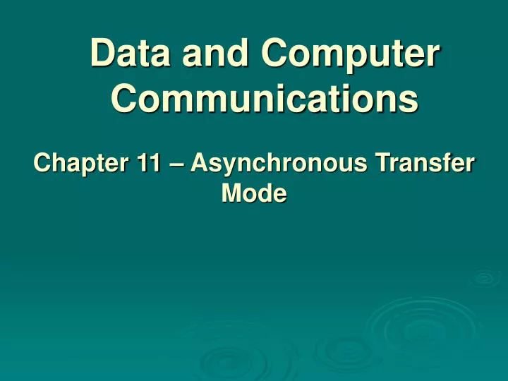 data and computer communications