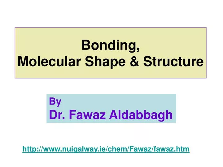bonding molecular shape structure