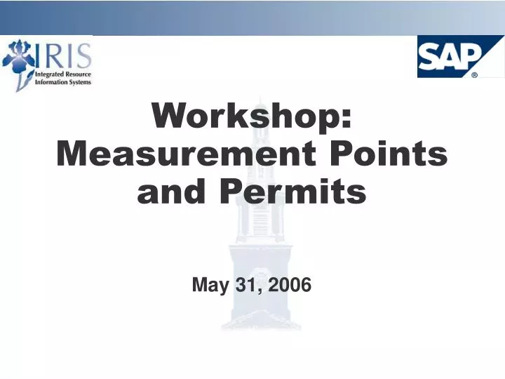 workshop measurement points and permits