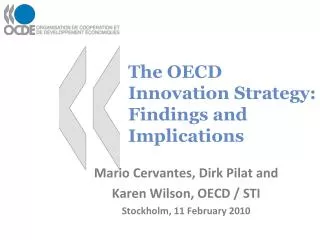 The OECD Innovation Strategy: Findings and Implications