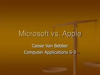 Microsoft vs. Apple