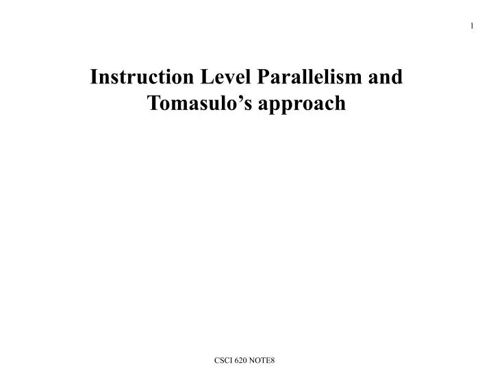 instruction level parallelism and tomasulo s approach