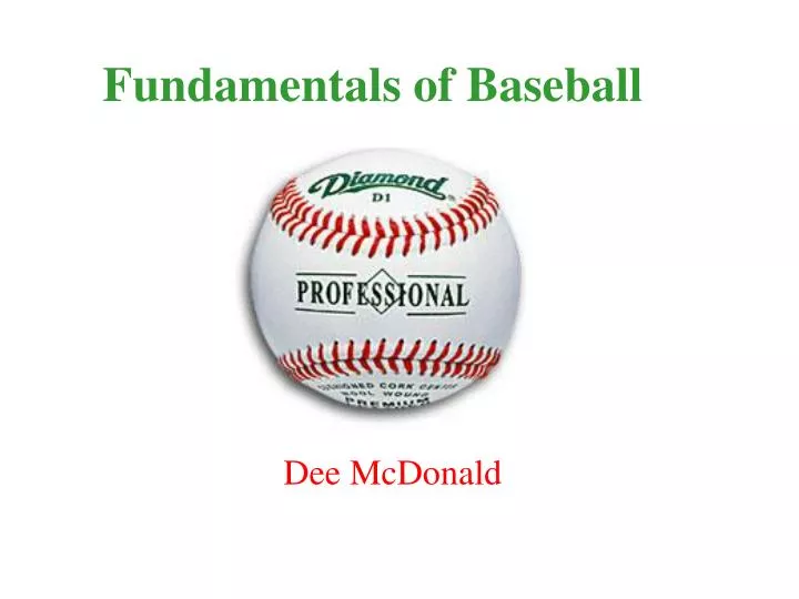 fundamentals of baseball
