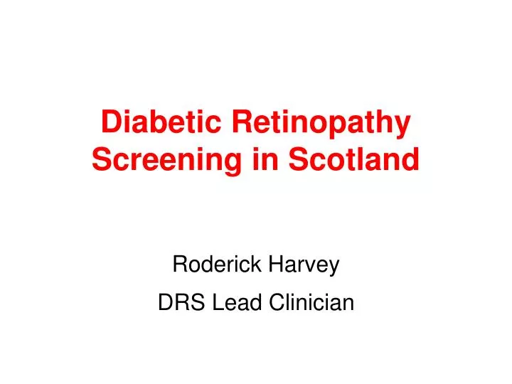 diabetic retinopathy screening in scotland