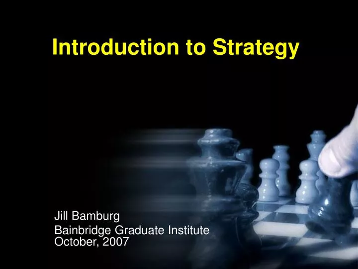 introduction to strategy