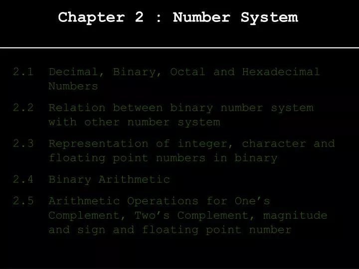 chapter 2 number system