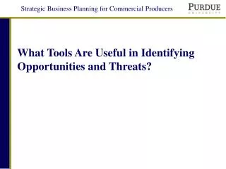 What Tools Are Useful in Identifying Opportunities and Threats?