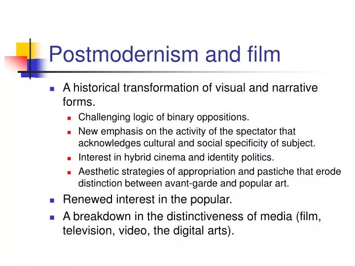 postmodernism and film