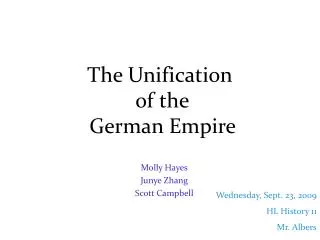The Unification of the German Empire