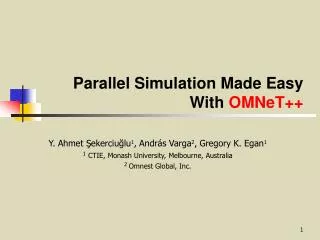 Parallel Simulation Made Easy With OMNeT++