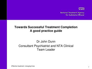 Towards Successful Treatment Completion A good practice guide